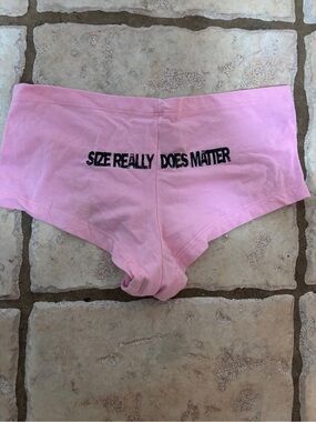 Vintage Y2K  Booty shorts SIZE REALLY DOES MATTER pink pretty boy Floyd LG glam